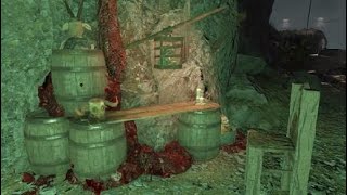 Fallout 4. Raider bench and table.