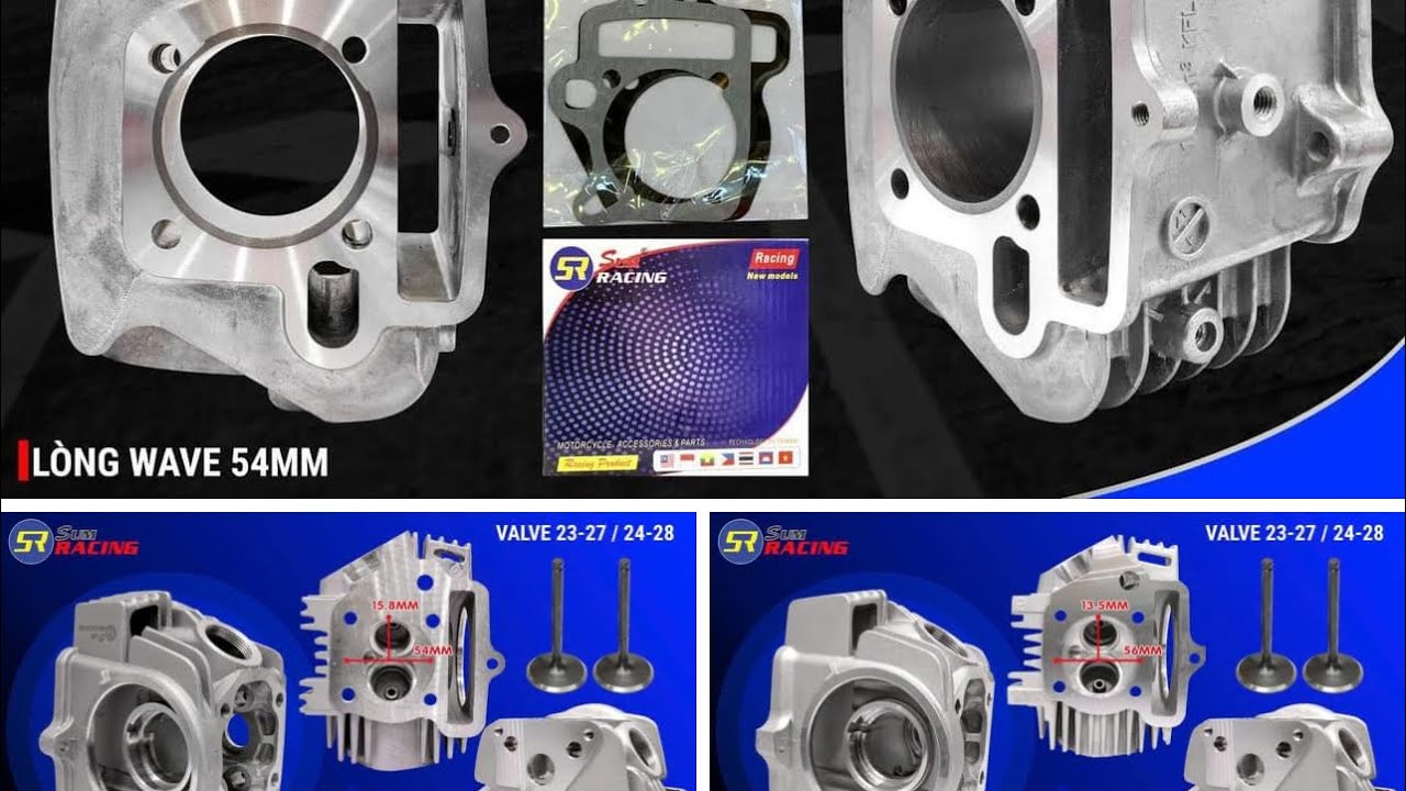 🤑 CHỈ 1100k ⭐️ ĐẦU NÒNG 54 SUPAP 24/28 CHẢO TRÒN / HỘT VỊT OVAL CHO HỆ MÁY WAVE DREAM CUB 67 ....