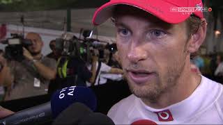 Jenson Button after Qualifying in Singapore 2012