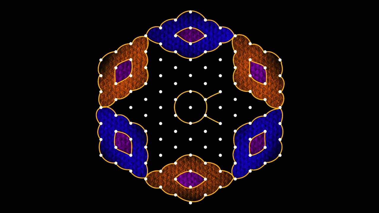 11-6 dots festival rangoli design|chukkala muggulu|traditional kolam|muggulu designs 