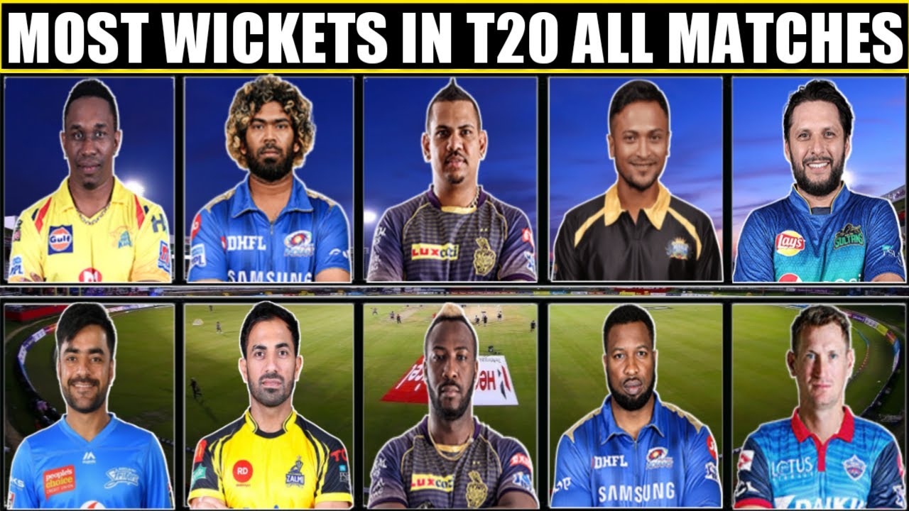 Most Wickets In T20 Most Wickets T20 Bravo Malinga Narine Shakib