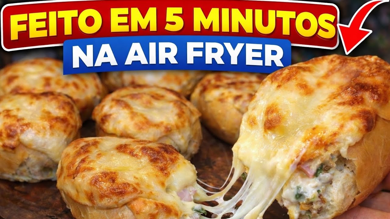 LANCHINHO RÁPIDO 🥖 #receitafacil #paorecheado #lanchefácil 