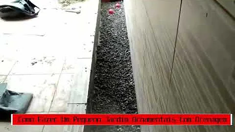 Como faço a drenagem de um canteiro?