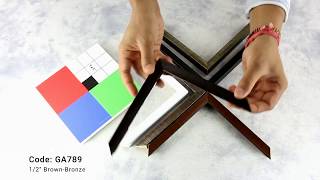 Corner Samples - Custom-made Picture Frames: 1/2" Scoop Collection