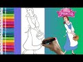 Coloring Princess Belle from Beauty and the Beast | Fun Coloring Page