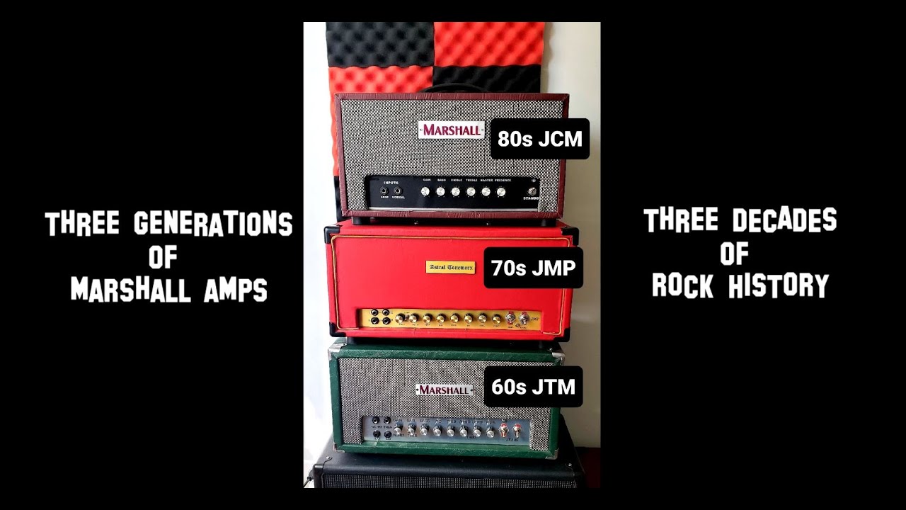 Three Generations of Marshall Tones JTM vs JMP vs JCM KLD Clones
