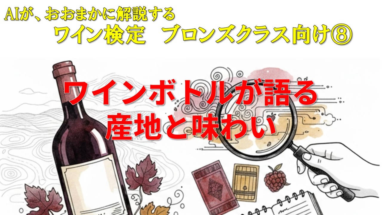 ワイン検定ブロンズクラス向け⑧ ワインボトルが語る産地と味わい