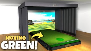This Golf Simulator Turns into an Adjustable Putting Green in Seconds!
