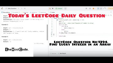 Finding Lucky Integers in an Array - Leetcode Q.No: 1394
