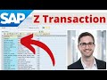 SAP Z Transaction - Overview of custom Transactions and Programs