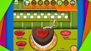 Game trẻ em - Học nấu ăn cùng cô Sara - Bánh Sandwich gà nướng - Bánh Socola Valentine screenshot 1