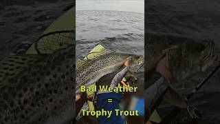 Kayak Fishing Trophy Seatrout on Bad South Florida Weather #fishing #kayakfishing #saltwater