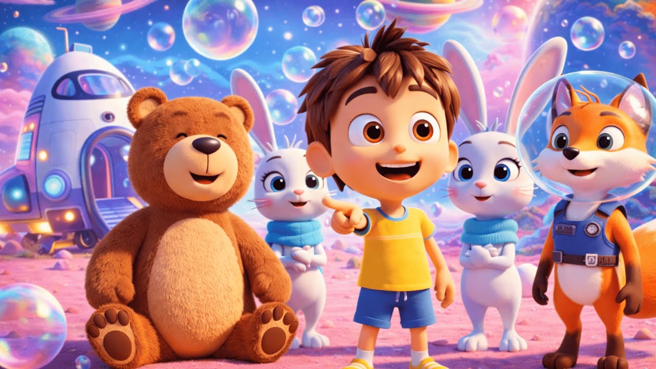 Bon And Buddy Bear Adventures 🎈 Bubble Planet  Funny Space Cartoon  Full Movie for Kids