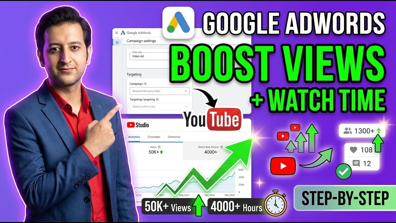 How to Use Google Adwords for YouTube - Increase Views & Watch Time ...