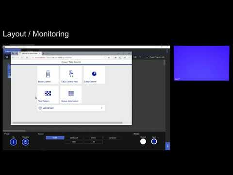 Epson Projector Professional Tool | 1 von 21| Layout/Monitoring | Tutorial