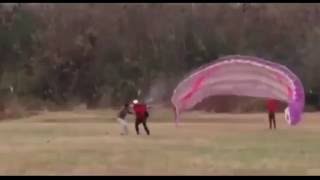 NEW paragliding  paramotor takeoff CRASH