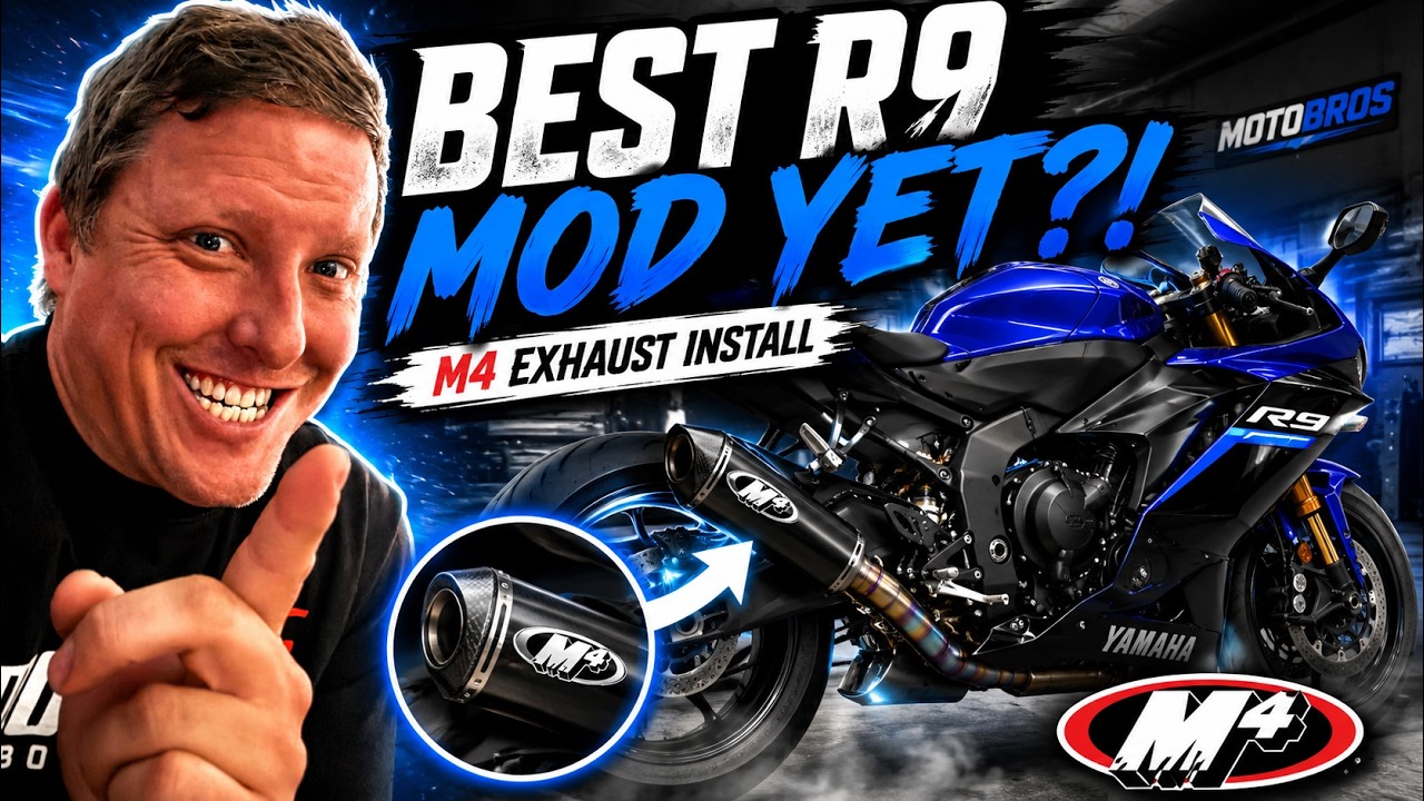 🔥 YAMAHA R9 M4 EXHAUST INSTALL – BEST MOD YET?! 🔥