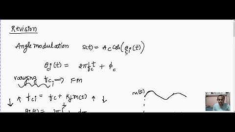 Angle modulation lecture 2: Part-I