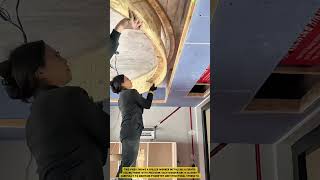 Curved Ceiling Frame Installation for Modern Interior Design –Good Tools and Machinery in Daily Work