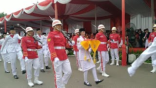 Khidmat! Pengibaran Bendera Merah Putih oleh Paskibraka Muara Enim