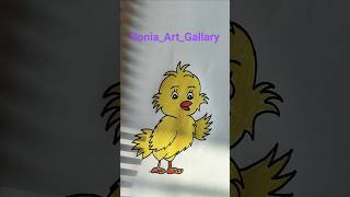 Cute Little Chick Drawing and Colouring Art 🎨