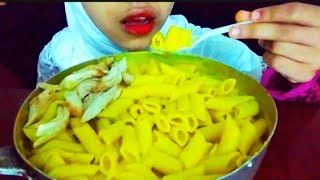 اصوات الاكل مكرونه بالجبنه والدجاج/ASMRpasta with cheese and chicken