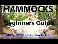 HAMMOCKS - Beginners Guide ( Episode 6 ) TARPS -  Ridgelines  -  How to set up