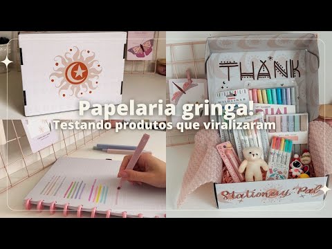 TESTANDO PAPELARIA GRINGA! *materiais que viralizaram* | stationery pal