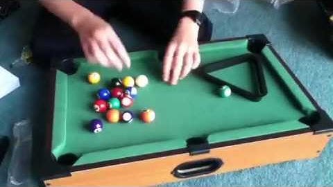 Mini pool table unboxing