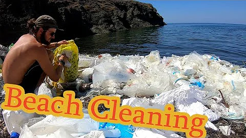 Plastic Pollution Turkey. Beach Cleanup in Sinop.