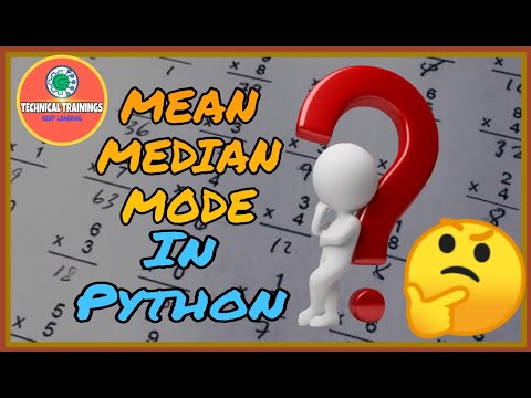 mean median mode in python | how to find mean, median and mode in python