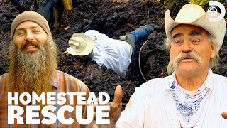 Marty Raney Falls in the Mud! | Homestead Rescue