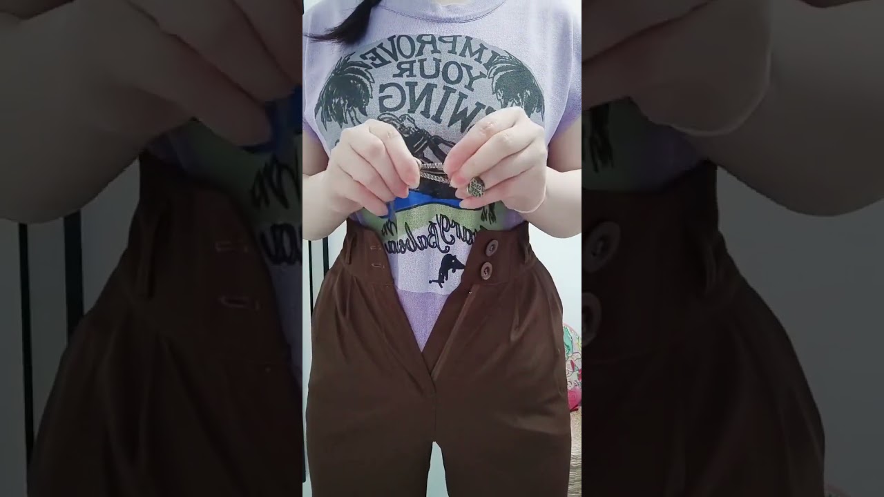 “Resize Your Pants at Home 👖 DIY Waist Alteration Tricks”