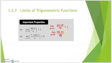 MAT183: Limits of Trigonometric Functions - Example 1