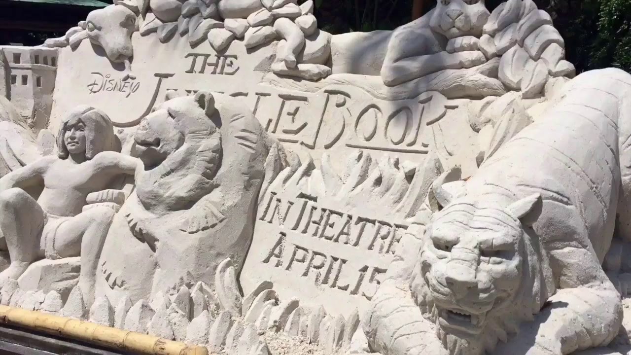 Image result for the jungle book sand sculptures