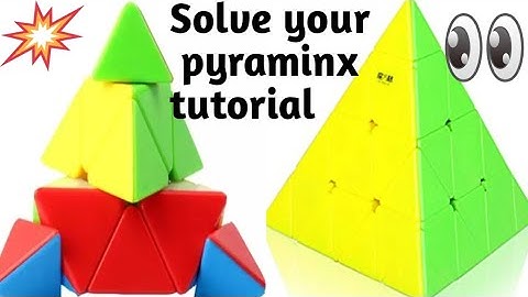 How to solve a pyraminx without Any Algorithm (Easiest way )"tutorial"