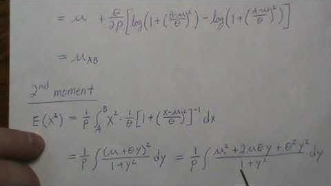 Mean and Variance of a Truncated Cauchy Distribution