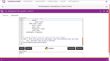InfyTQ PF Day8 Video 13 Assgn 56 word frequency