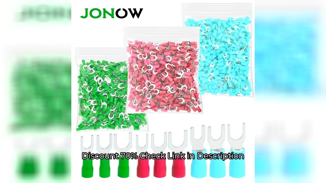 500PCS Fork Crimp Terminals Insulation Spade Lugs Quick Connection Electrical Screw Cables M4/M5/M6