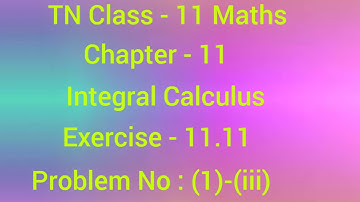 TN Class-11 | Maths | Ex-11.11-(1)-(iii)@thanishmaths3760