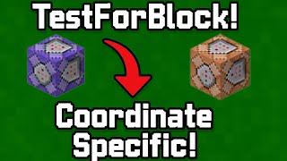 How to use TestForBlock on specific coordinate | MINECRAFT BEDROCK 2025! 