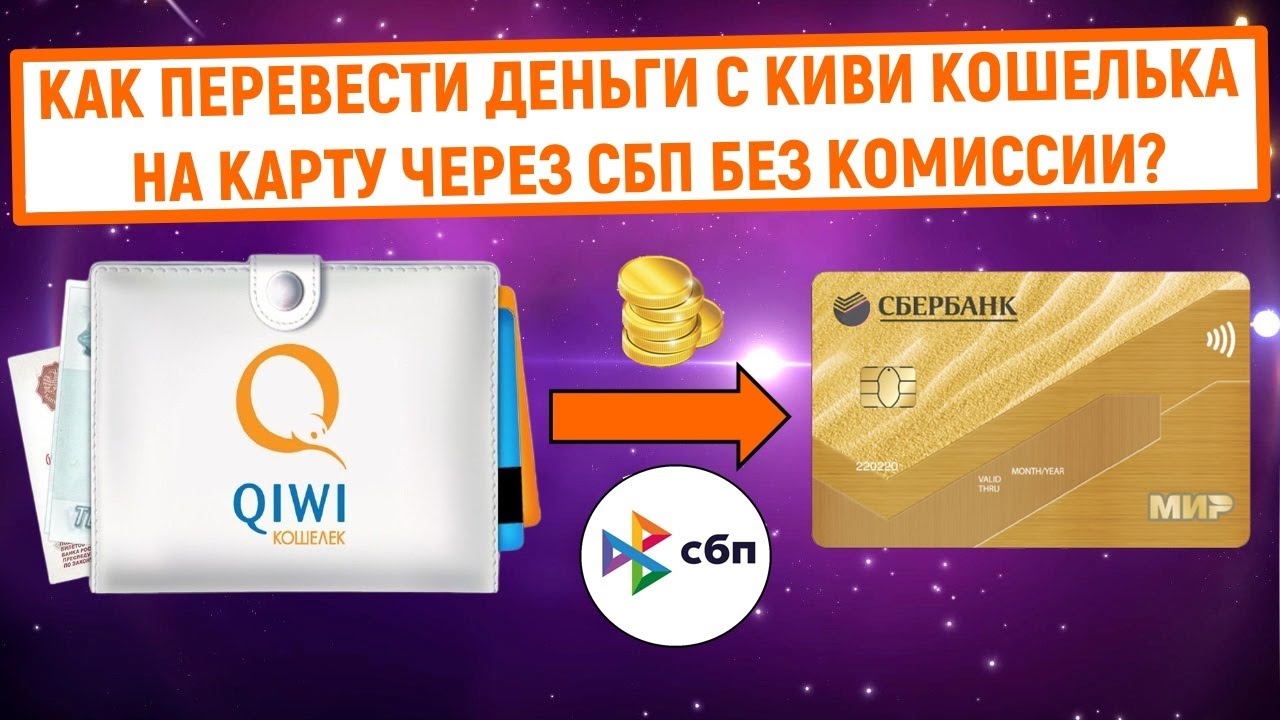 Как перевести деньги с QIWI Кошелька на карту через СБП без комиссии ...