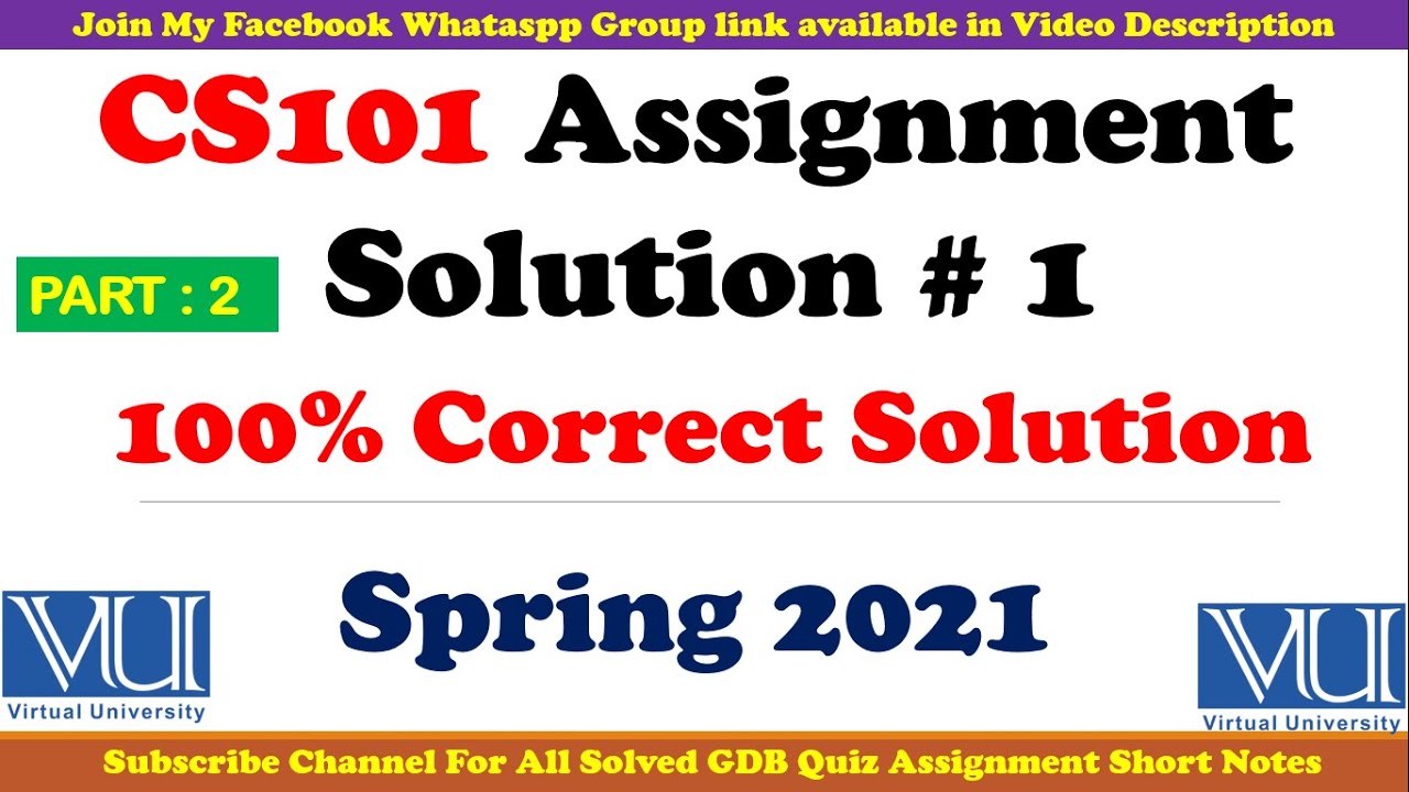 cs101 first assignment solution 2021