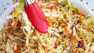 Tangy Vinegar Coleslaw Recipe (No Mayo Coleslaw!)