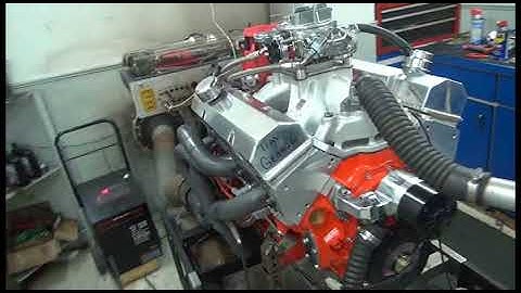 SBC 512HP 383 STROKER ENGINE DYNO RUN FOR TIM GEORGE BY WHITE PERFORMANCE AND MACHINE