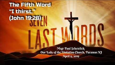 7 Last Words  (2019) 5th Word: Reflections by Msgr Paul Schetelick