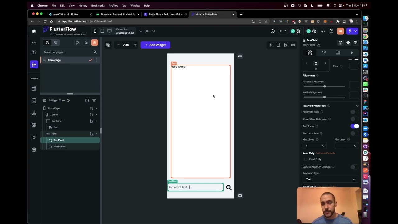 Learn flutter in low-code environment: flutterflow