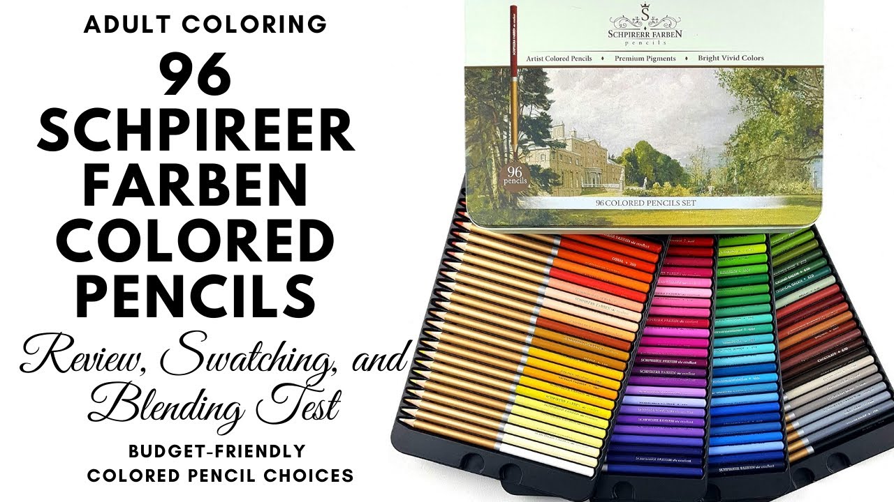 SCHPIREER FARBEN COLORED PENCILS  Review, Swatching, and BLENDING TEST 