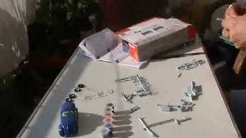 Assembly of a Airfix VW Beetle set