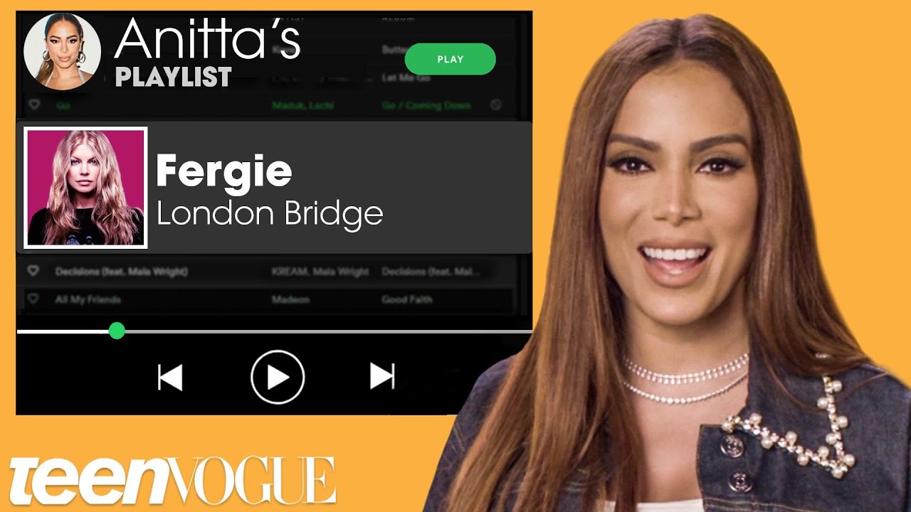 Anitta Makes a Pop, R&B Playlist (Feat. Mariah Carey, Fergie & Sade) | Teen Vogue